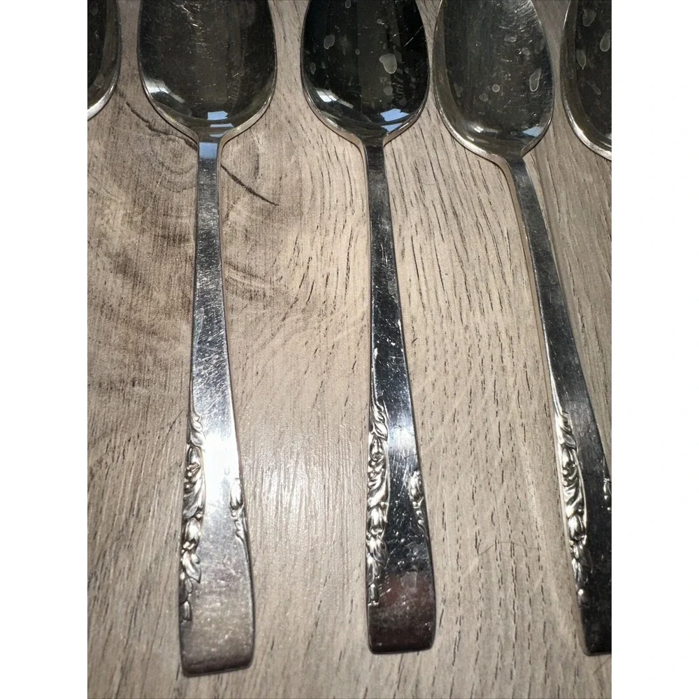 Oneida Proposal 6 Teaspoons Spoons 1881‎ Rogers Vintage Silverplate Flatware